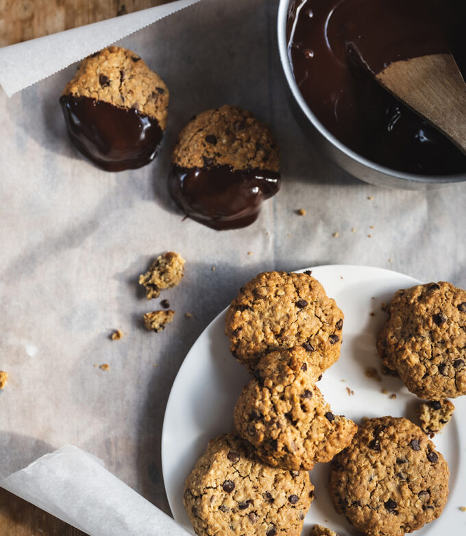 Cookies 2 chocolats & flocons d'avoine