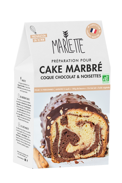 Cake Marbré, Coque Chocolat & Noisettes