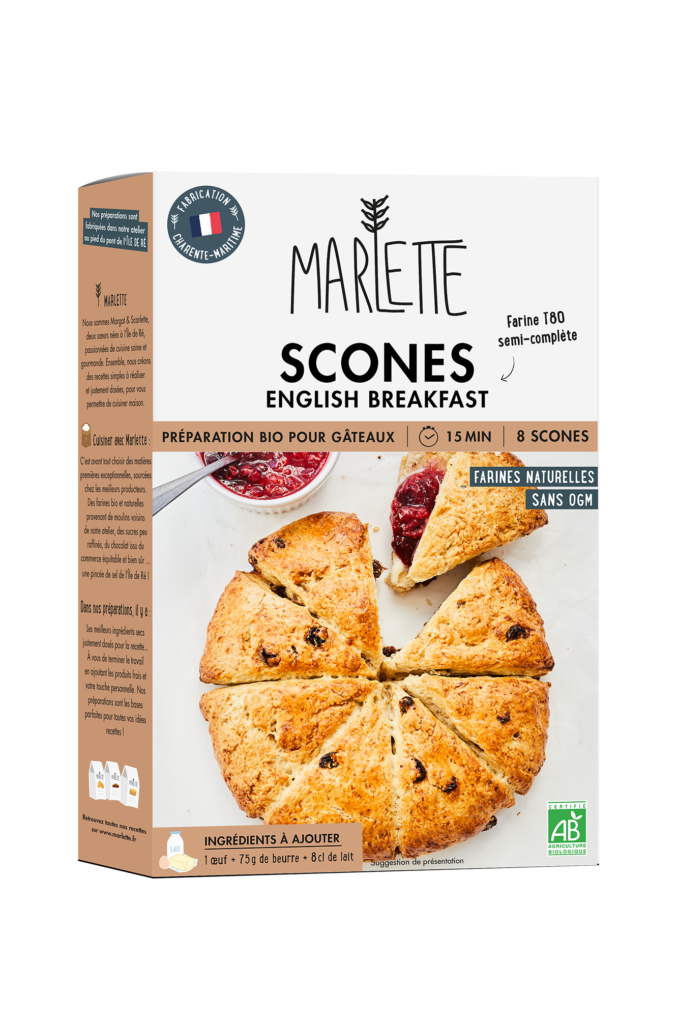 Préparation Marlette Scones à l'Anglaise